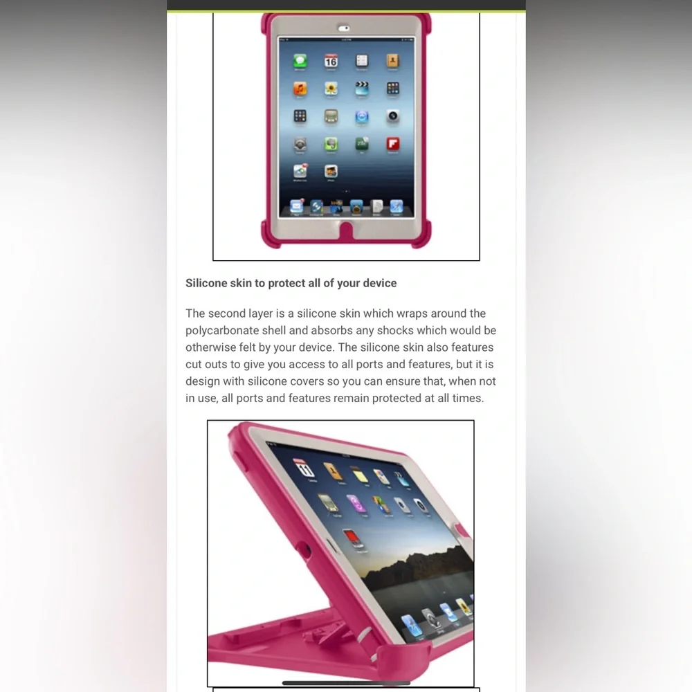 pink ipad mini defender case - otterbox!